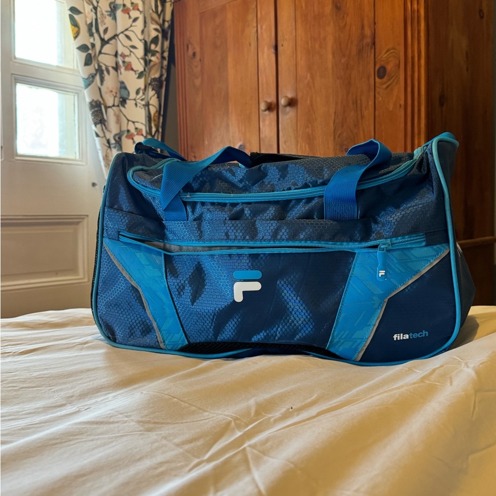Fila Blue Men’s Duffel Bag with Teal Accents